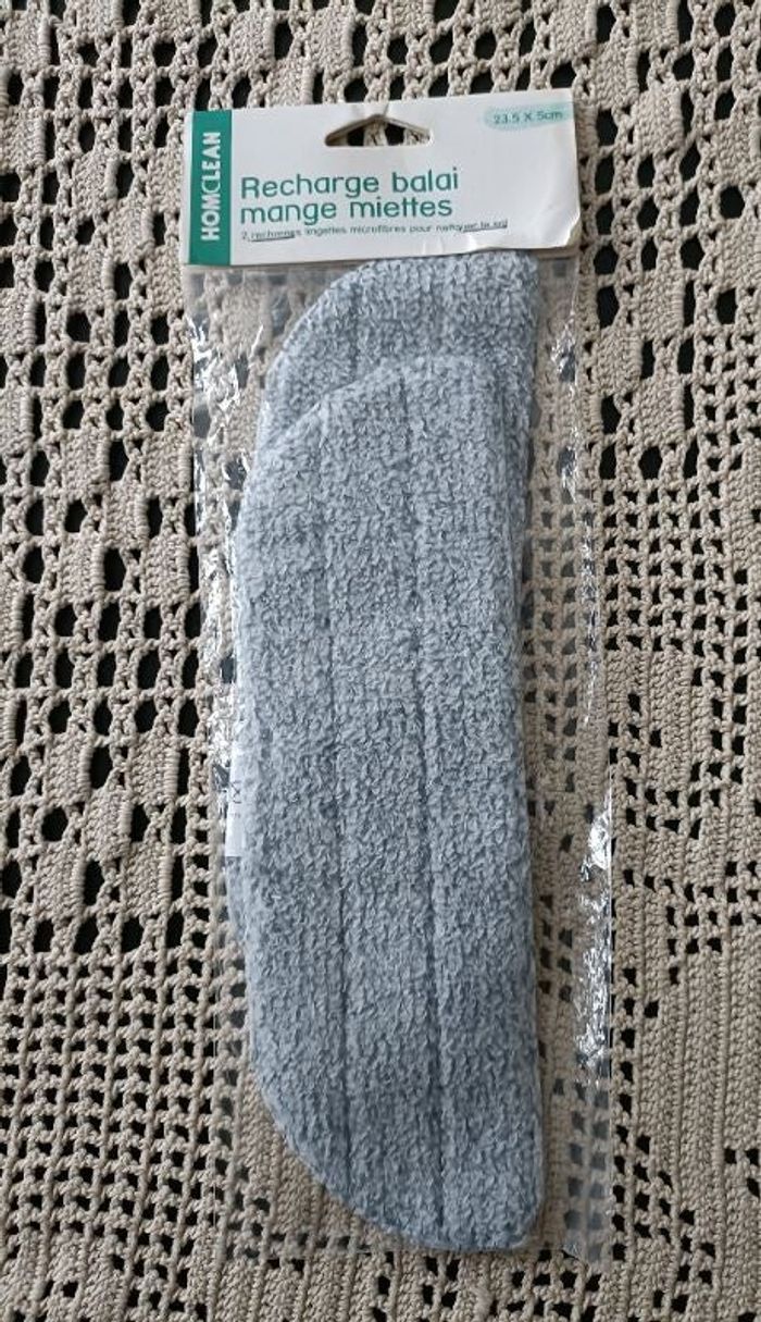 2 recharges lingettes microfibres pour nettoyer le sol