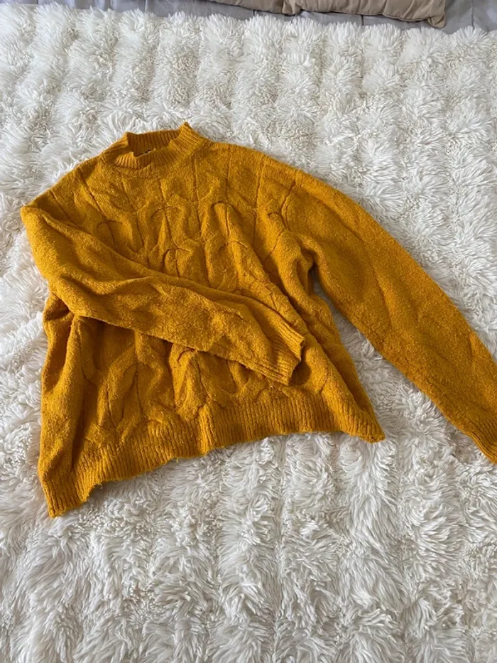 Pull jaune moutarde Jennyfer taille S