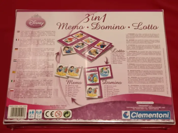 Jeu 3 en 1 Memory /Domino/Lotto Princesses Disney Neuf - photo numéro 3