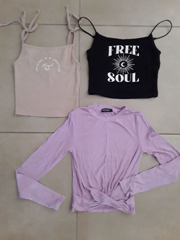 Lot 3 hauts été femme XS TALLY WEIJL TBE
