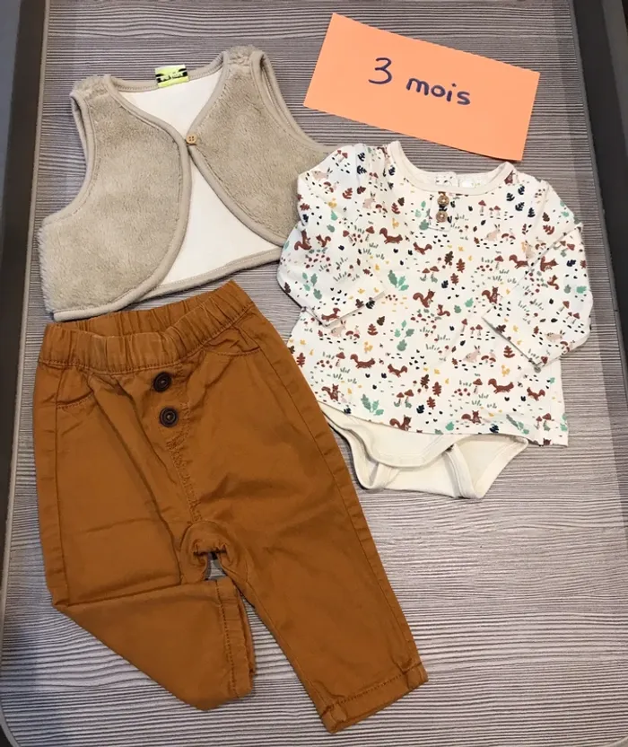 🦊Tenue complète animaux forêt TAO 3 mois 🦊