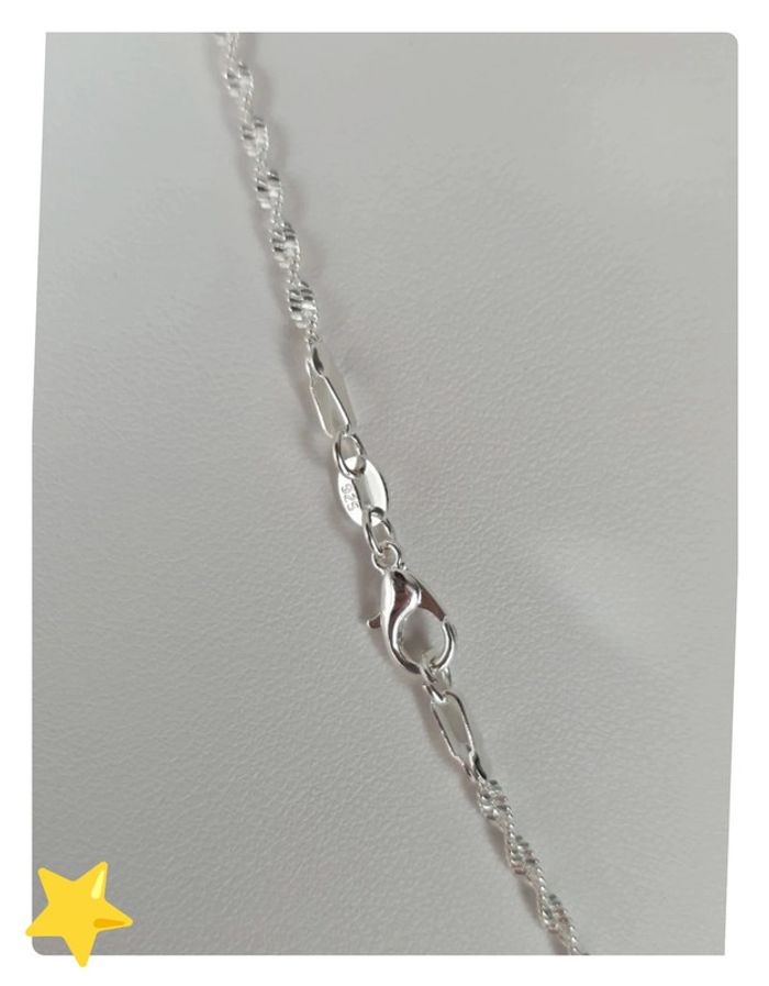 Collier maille Torsadé 2mm 45cm - photo numéro 5