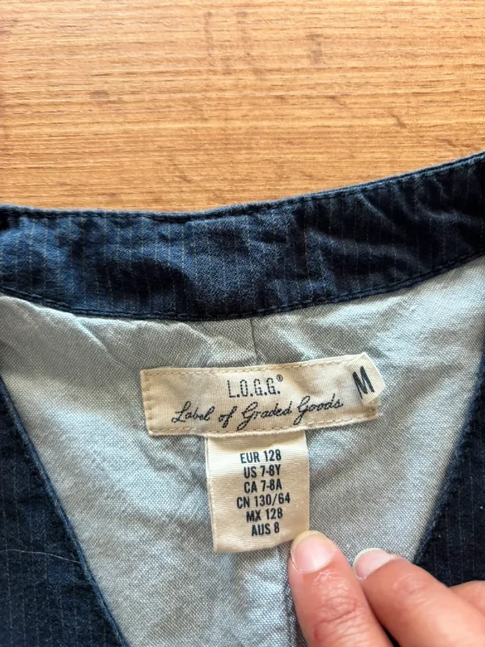 Gilet sans manche garçon bleu H&M 7 8 ans - photo numéro 2