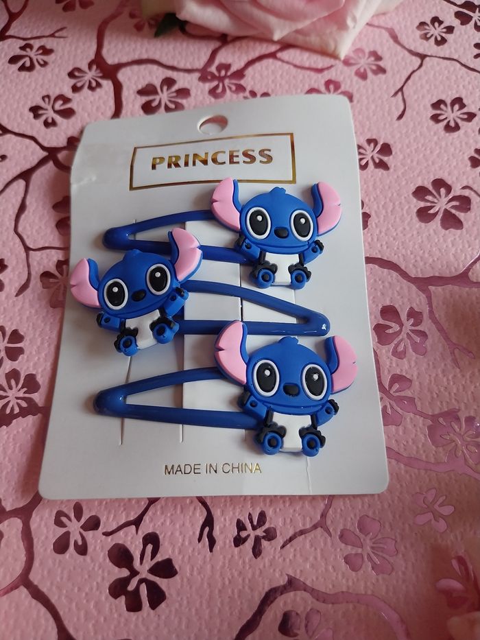 Lot de 3 barrettes à cheveux stitch