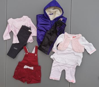 Lot de 4 ensembles 9 mois fille Okaïdi DPAM adidas