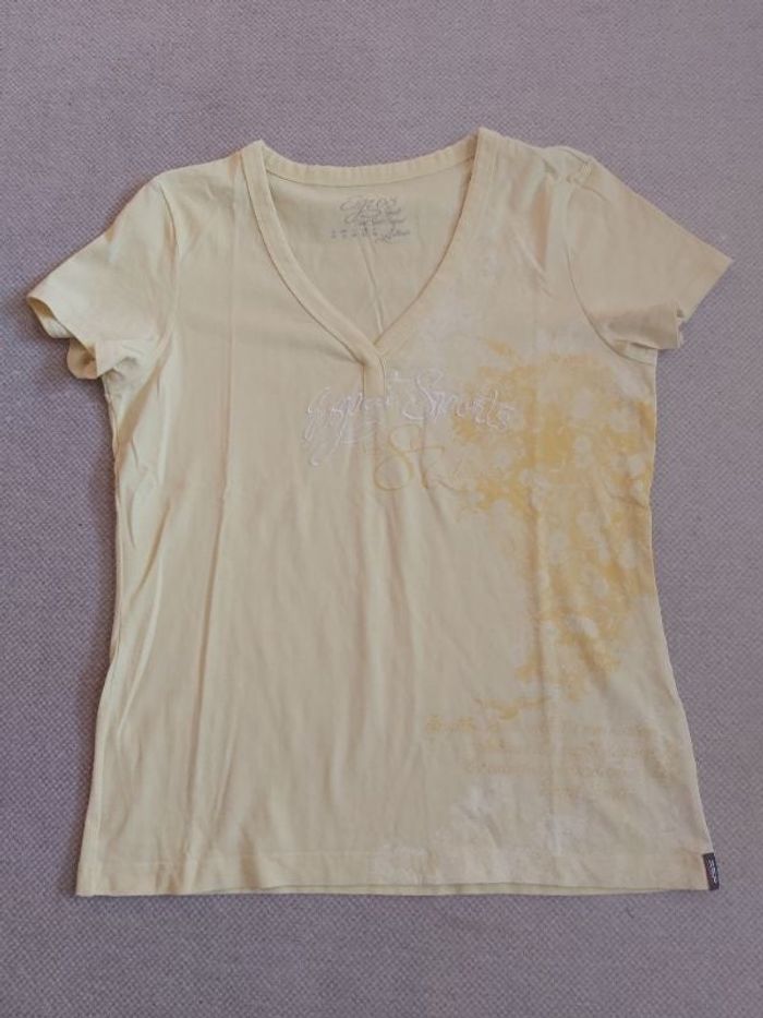 Tee-shirt manches courtes jaune pâle à motifs T.42 -  Esprit Sport