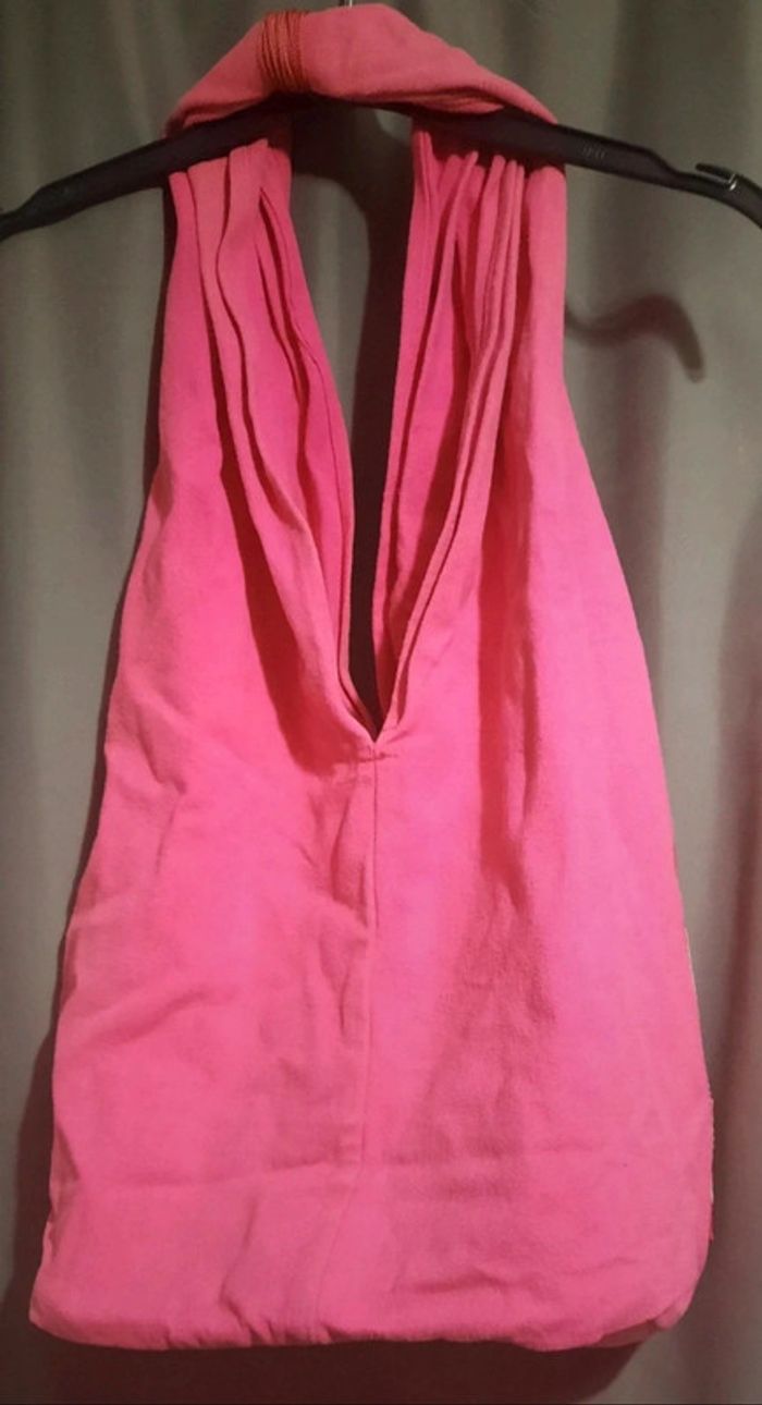 Sac à épaule en tissu rose Île de la Réunion - photo numéro 4