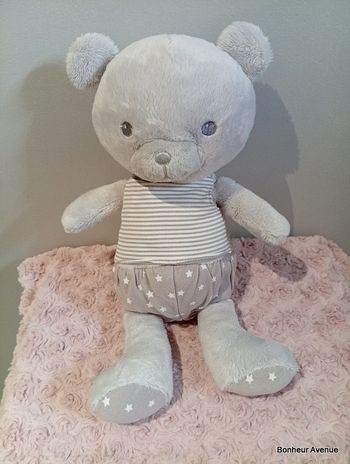 Doudou peluche ours tout doux de marque Orchestra Prémaman