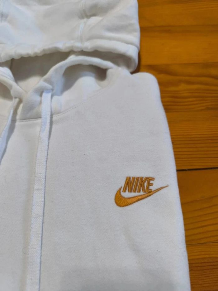 Sweat à capuche Nike - Blanc - Logo Brodé - Taille S - photo numéro 4