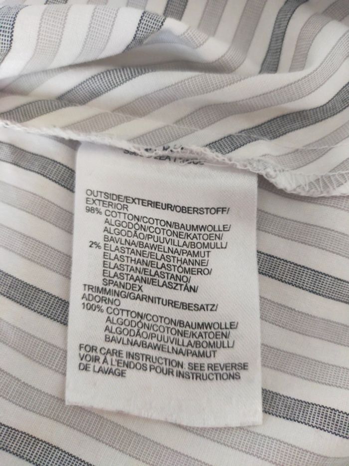 Chemisier femme rayée gris /blanc  38/40 - photo numéro 5