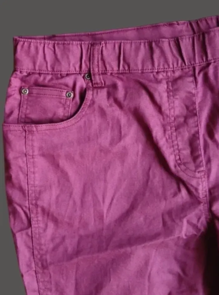 Pantalon droit violine - photo numéro 2