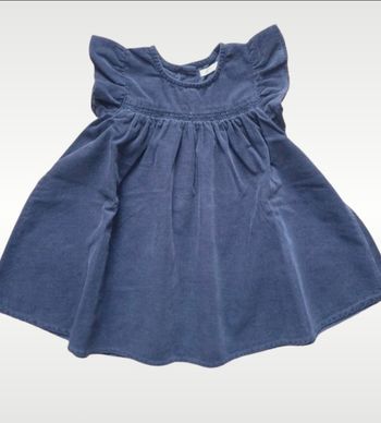 Robe en velours côtelé bleu marine Bout'chou
