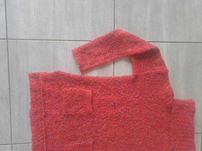 Pull d'hiver vintage Col roulé rouge - photo numéro 2