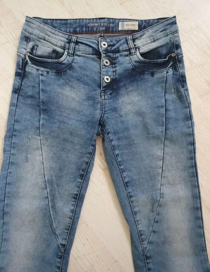 Jeans Straight Denim 1982 braguette boutons T: W28/L 32 (38) - photo numéro 4
