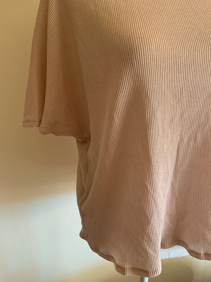Femme - Tshirt/top pailleté rose poudré - photo numéro 4