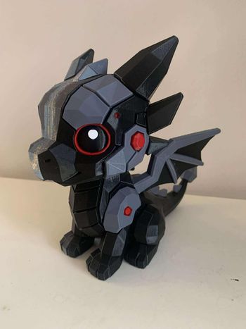 Dragon cyborg – décoration geek – dragon futuriste