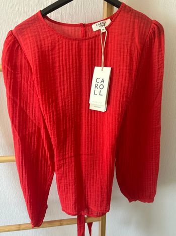 Top CAROLL rouge brique Neuf Etiquette T.36 (Ecovero)