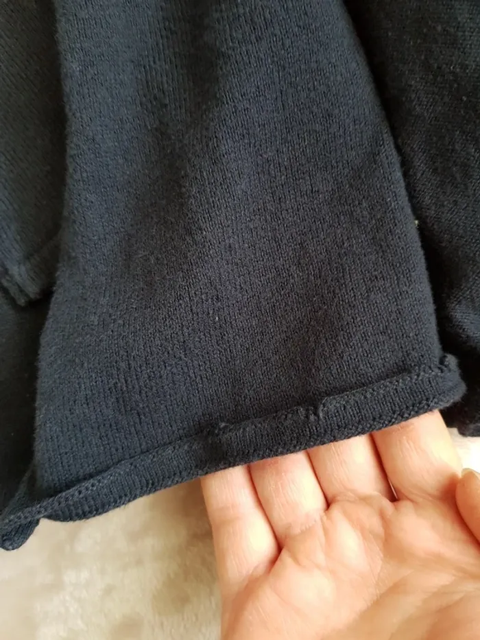 Gilet noir coton 10 ans fille - photo numéro 9