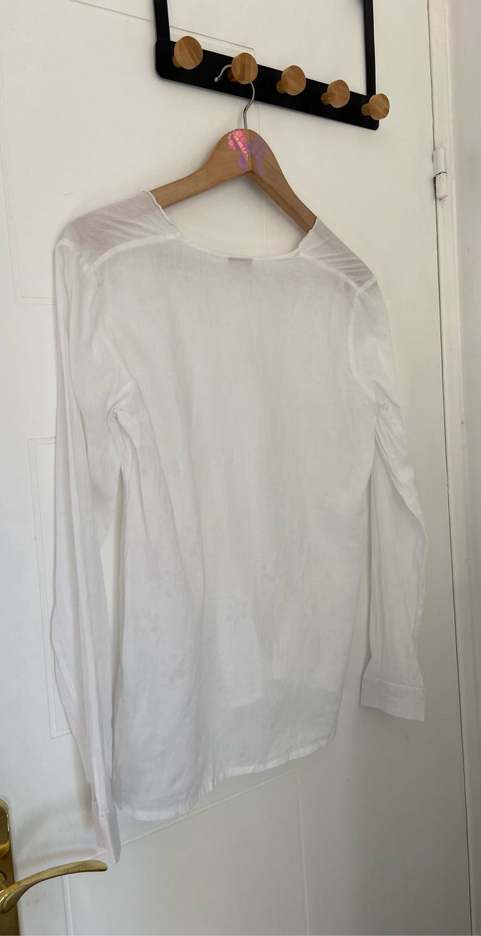 Blouse coton modèle cyclamen blanche karl marc john - photo numéro 2