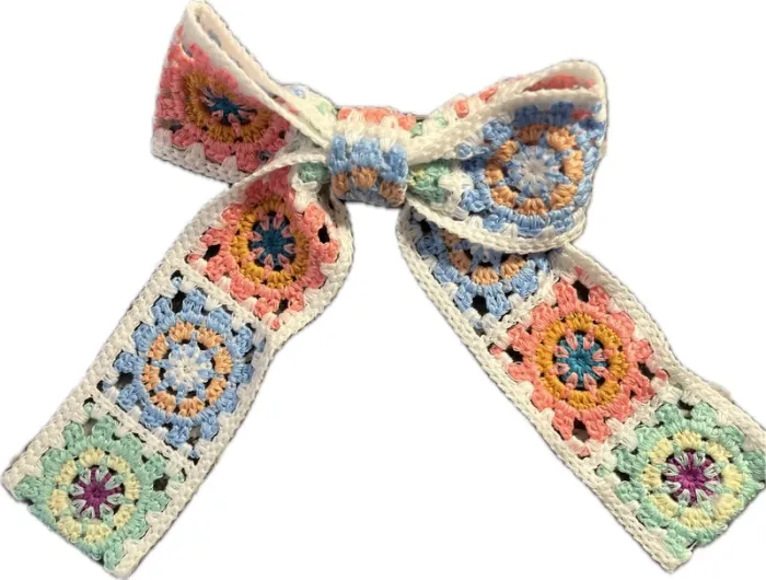 Barrette noeud tricot - photo numéro 6