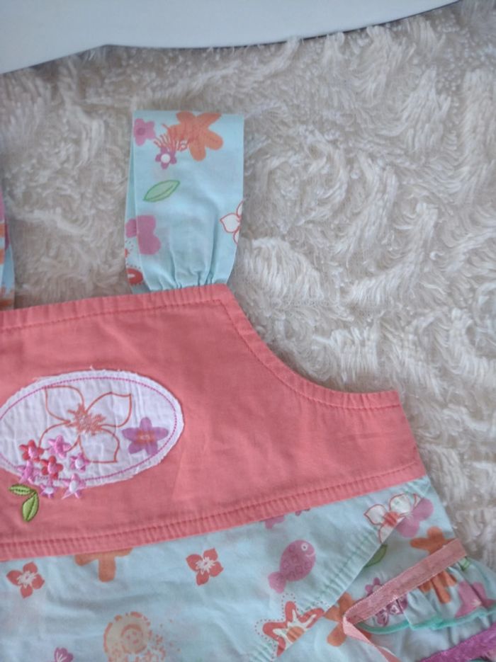 Robe légère été Fille 3 mois Fleurs 100% coton - photo numéro 4