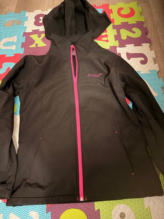Veste softshell femme Lhotse – noire/rose – taille M - photo numéro 1