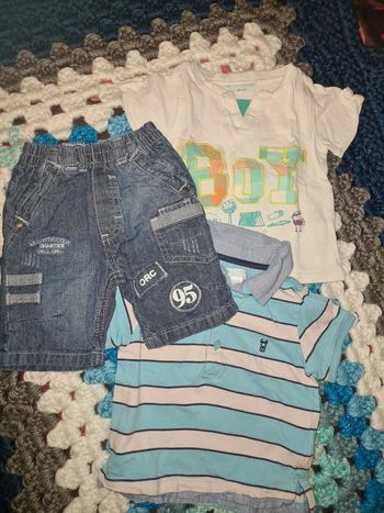 3 pièces polo et short 12 mois