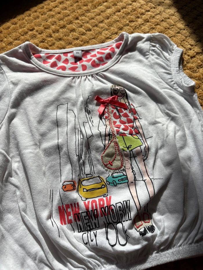 T-shirt fille 3 ans - photo numéro 2
