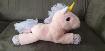 Peluche licorne rose 26cm