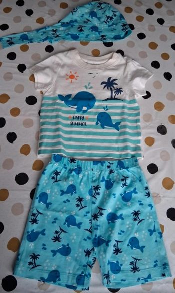 ensemble short t shirt bandana 