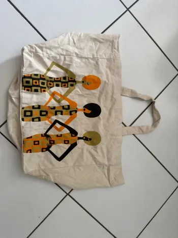 Grand tote bag coton