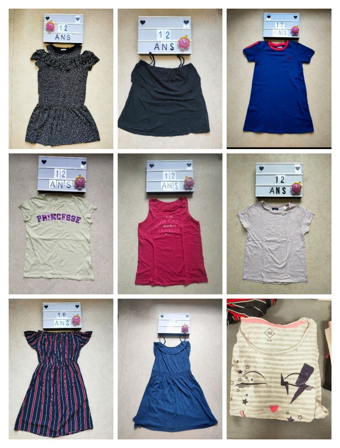 gros lot de fille 12 ans - vêtements + robes + jupes - photo numéro 3