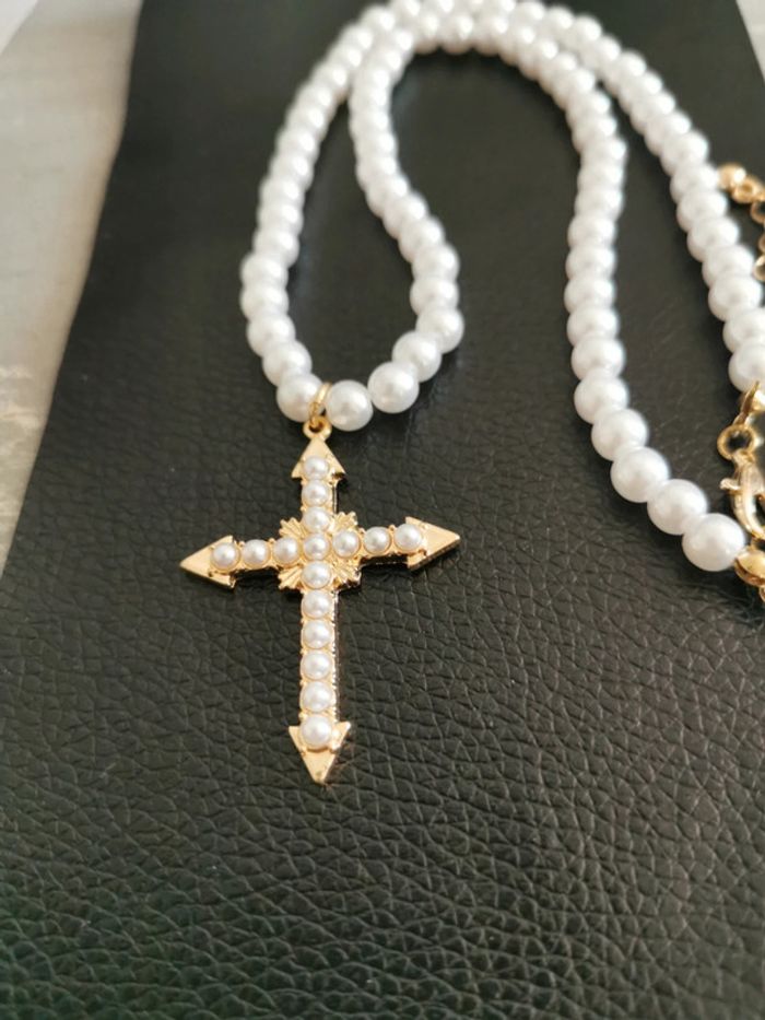 Collier et pendentif spirituel croix chrétienne - photo numéro 2