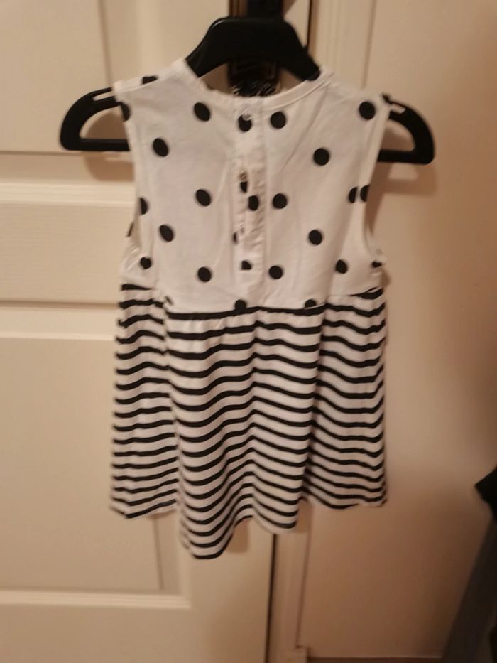 Robe blanche à rayures et à pois - photo numéro 2