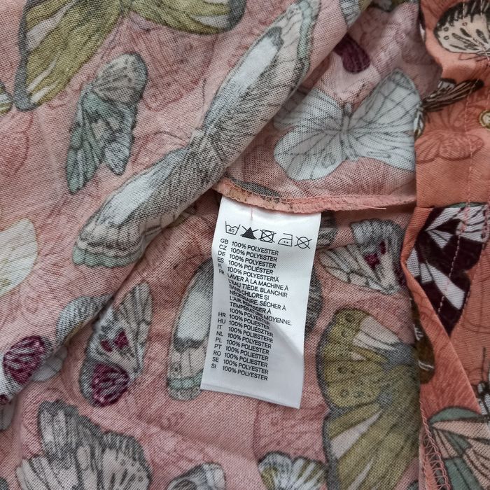 Robe imprimée papillons à bretelles longueur au genoux H&M taille S - photo numéro 5