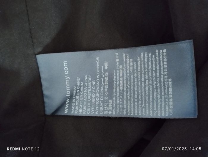 Robe asymétrique Tommy Hilfiger noir blanc rayures ceinture T6 - photo numéro 6