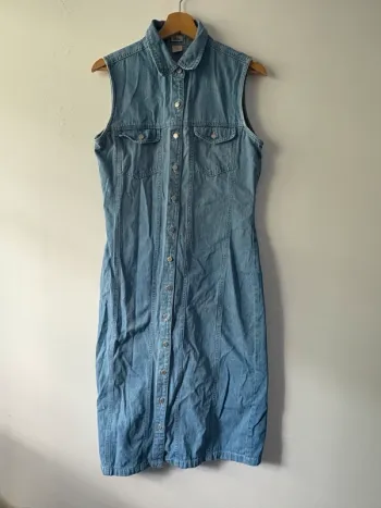 Robe longue boutonnée en jean taille 2 Mim