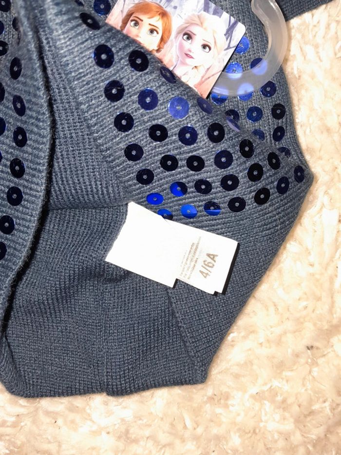 Ensemble bonnet à sequins et gants Elsa et Anna Reine des neiges  taille 4/6 A - photo numéro 4