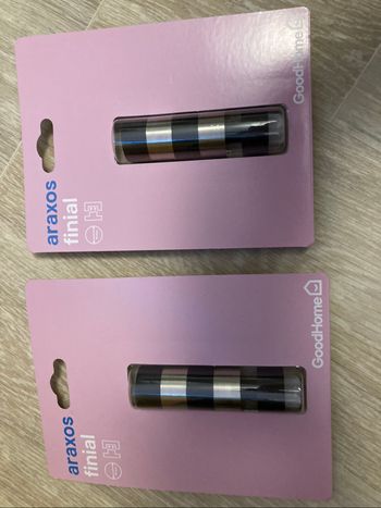 2 Embouts tringle à rideaux diamètre 19 good home araxos noir neuf  jamais déballé