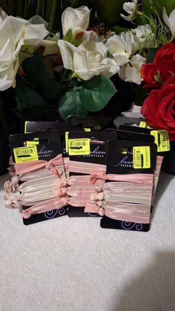 Lot 12 paquets d élastique cheveux