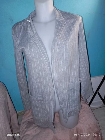 Veste trench gris avec poche taille M