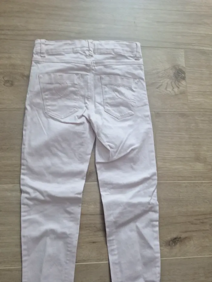 Jean fille 9 ans la halle rose pâle 134 cm 98% coton - photo numéro 5