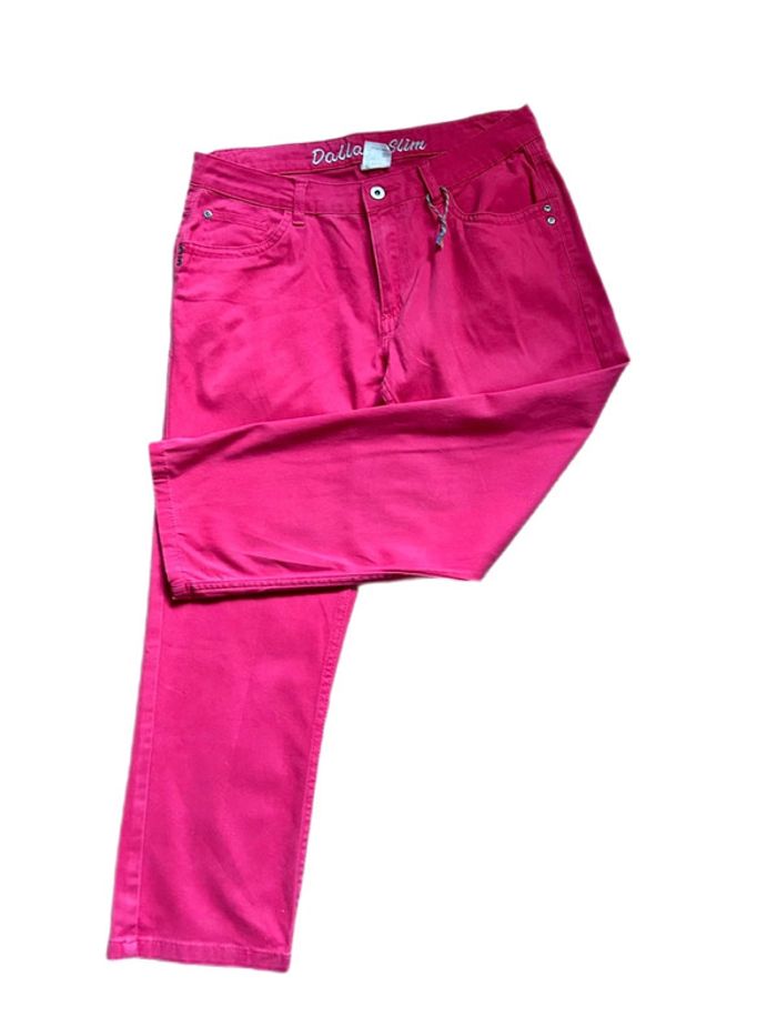 🩷🌷Jean fuchsia court 7/8 vintage Y2K cropped jeans🌷🩷 - photo numéro 4