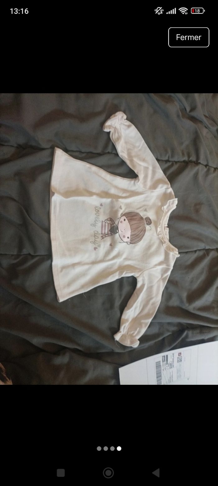 Lot de tee shirt bébé fille - photo numéro 4