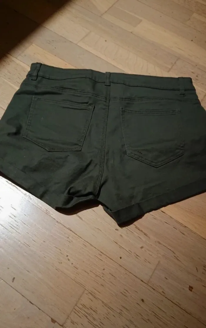 Short en jean kaki - photo numéro 2