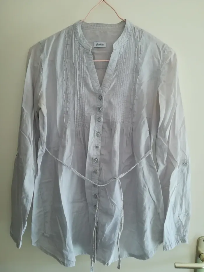 Joli chemisier gris, Pimkie, taille M, très bon état