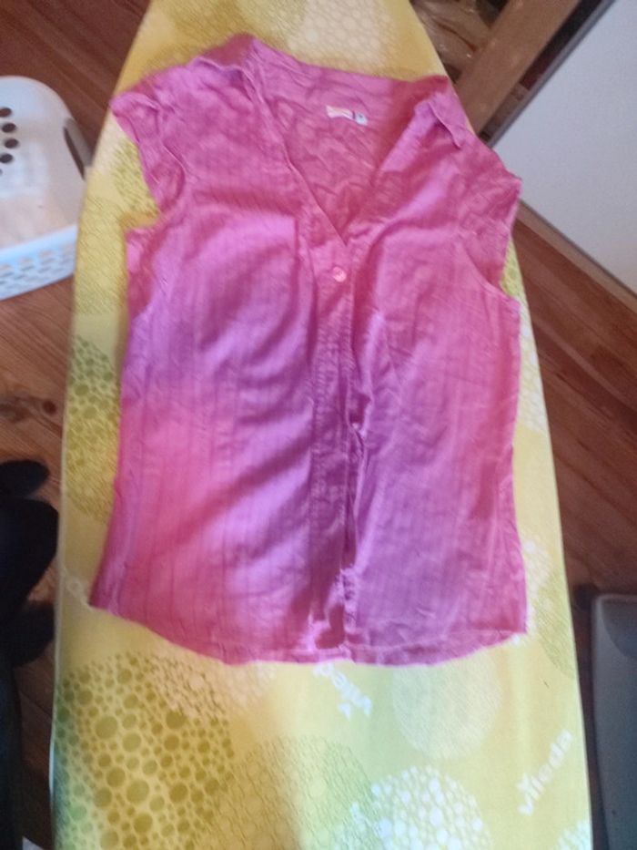 Chemise sans manche rose - photo numéro 2