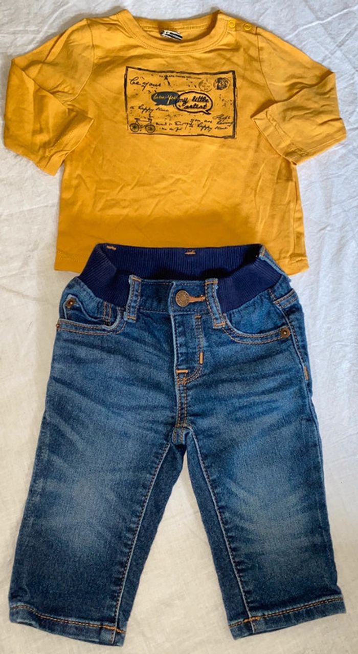 Ensemble T-shirt tao et jeans gap 6 mois
