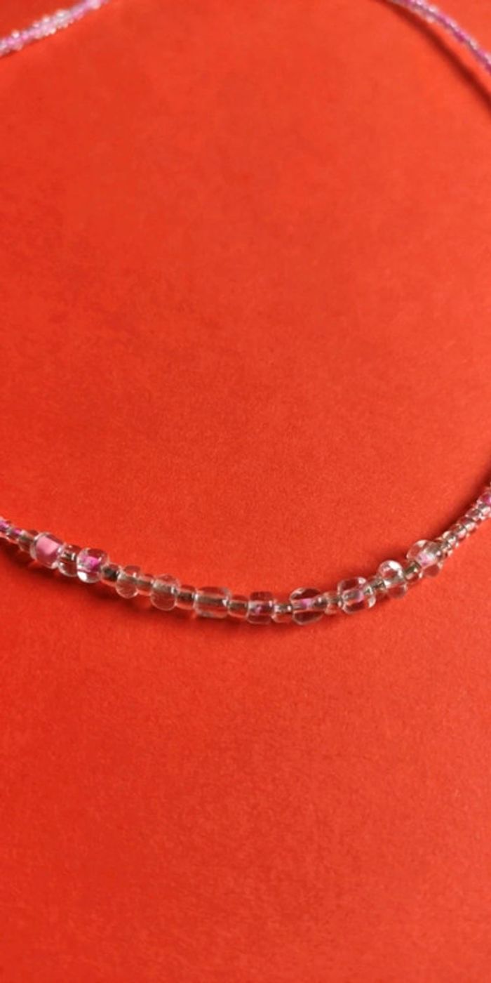 Collier en perle rose - photo numéro 2