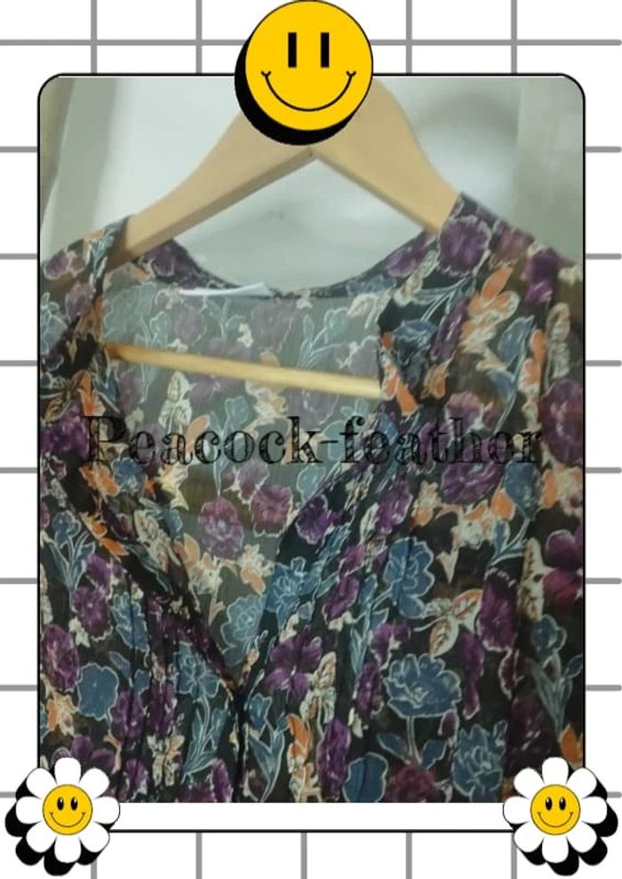 Blouse voilage violet yessica 46 - photo numéro 2